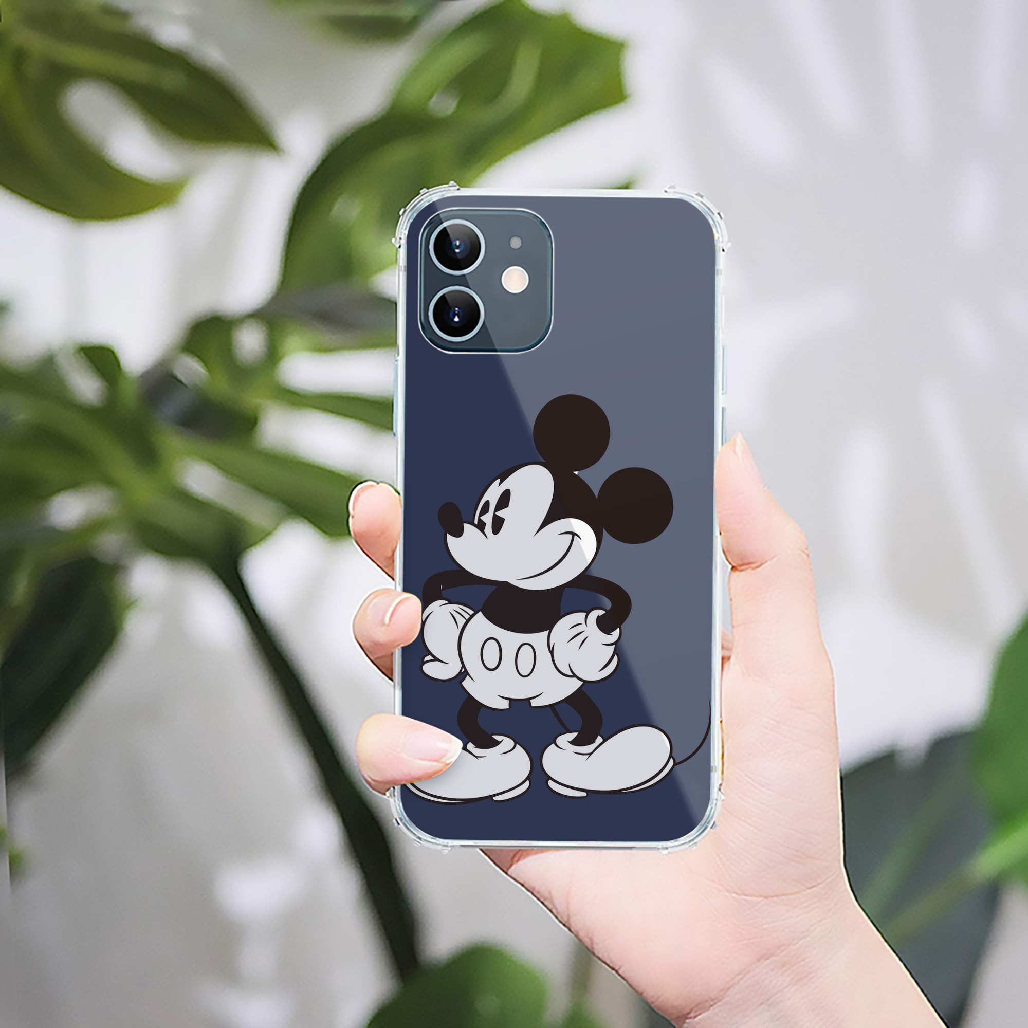 （画像用） ミッキーマウス Mickey Mouse 【iPhone 12シリーズ対応】透明スマホケース（クリアソフトケース）